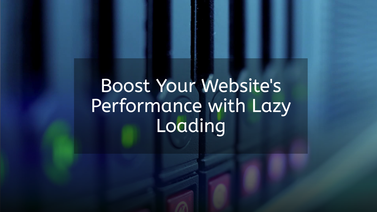 lazy loading website performance